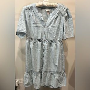 BNWOT light blue baby doll dress